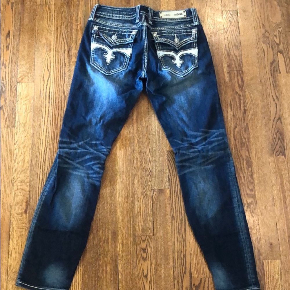 Rock revival jeans - white sequin detail